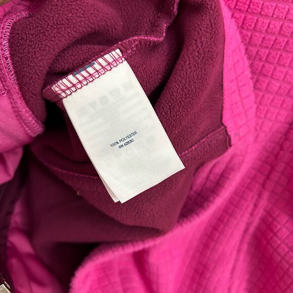 Lands' End Women's Pink Grid Fleece Full Zip Jacket Size S - Picture 6 of 6